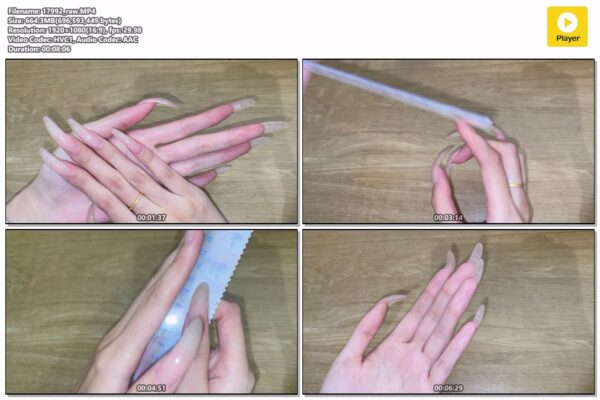 #98 - Bright Shiny Long Nails Measuring