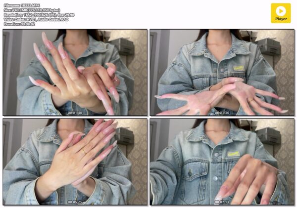 #95 - Slender Hand And Nails With Ring Light