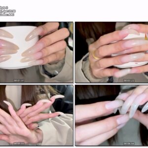 #150 - Long Natural Nails Posing On Cup