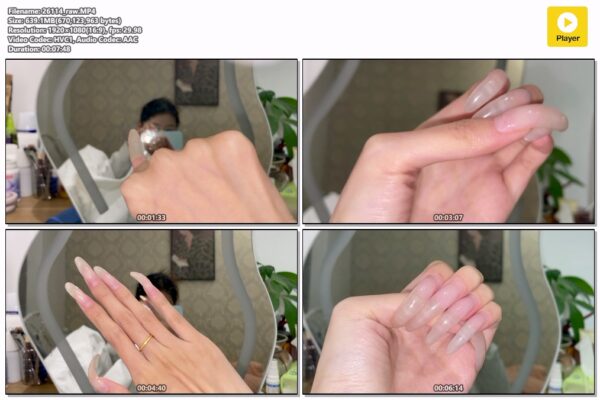 #196 - Recording Myself In Mirror Modeling My Long Nails