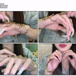#206 - Posing My Long Natural Nails In Skeleton Gloves