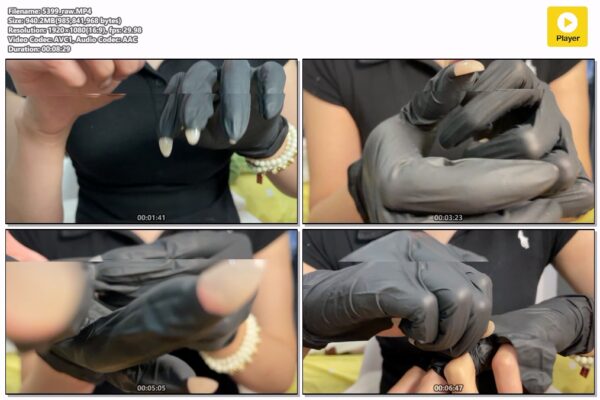 #28 - Piercing Black Gloves With My Natural Nails