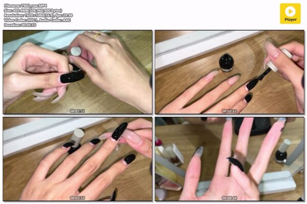 #11 - Painting My Nails With  Black Polish