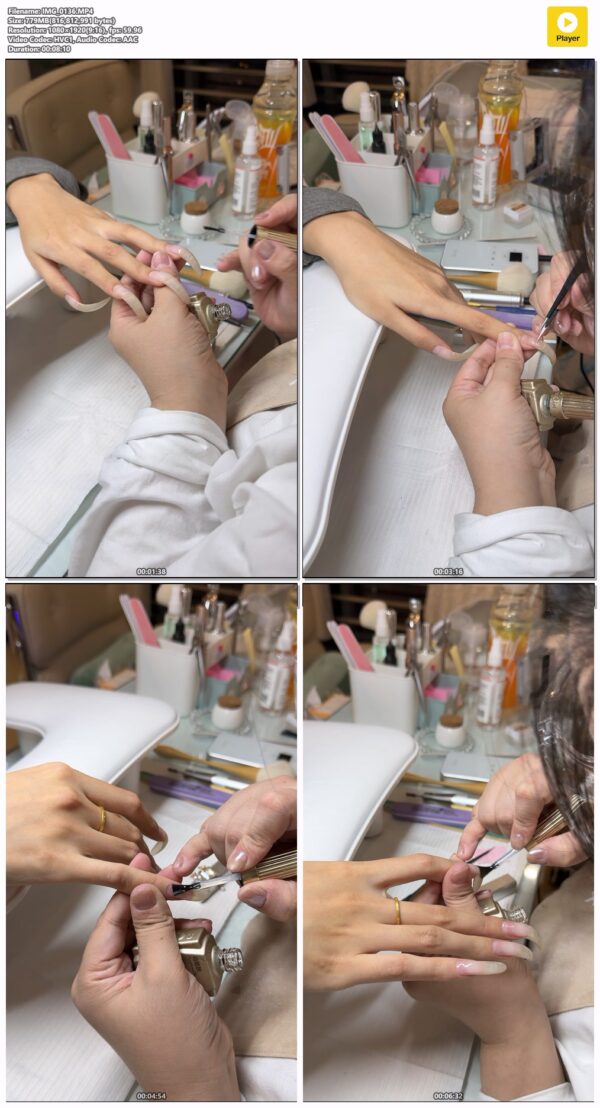 #292 - My Nail Tech Applying Clear Polish On My Nails