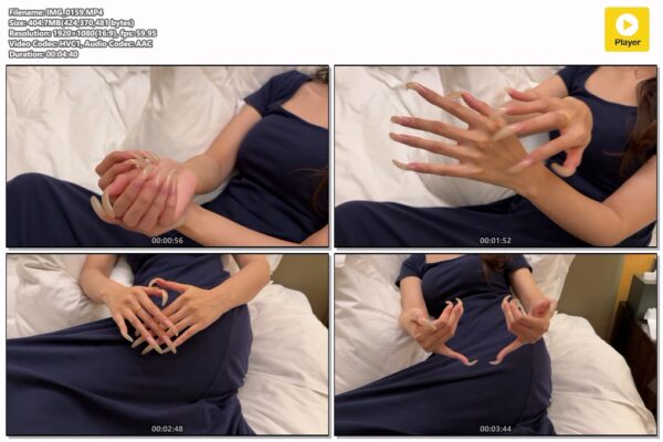 #272 - Laying In Bed Posing My Long Claws