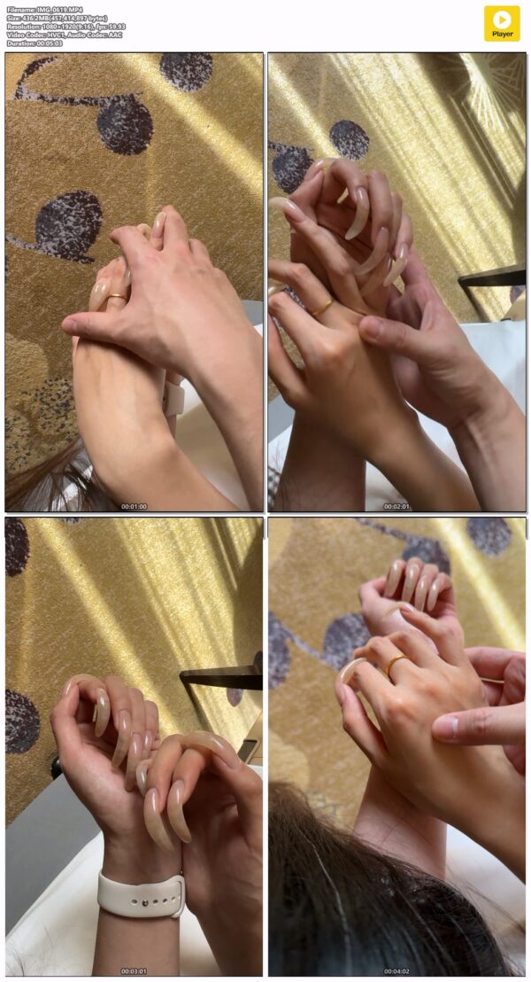 #256 - Man Fondling My Long Nails While Laying In Bed