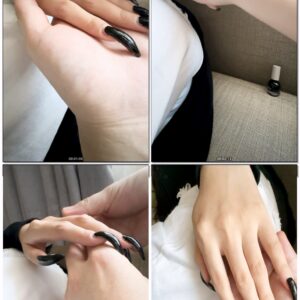 #179 - Man Touching My Black Long Nails