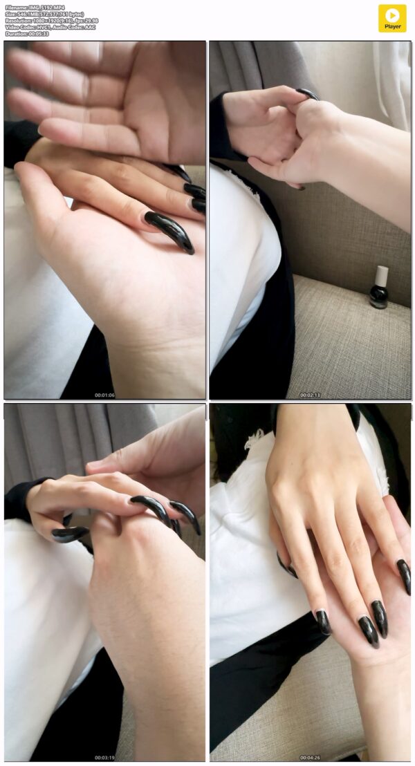 #179 - Man Touching My Black Long Nails