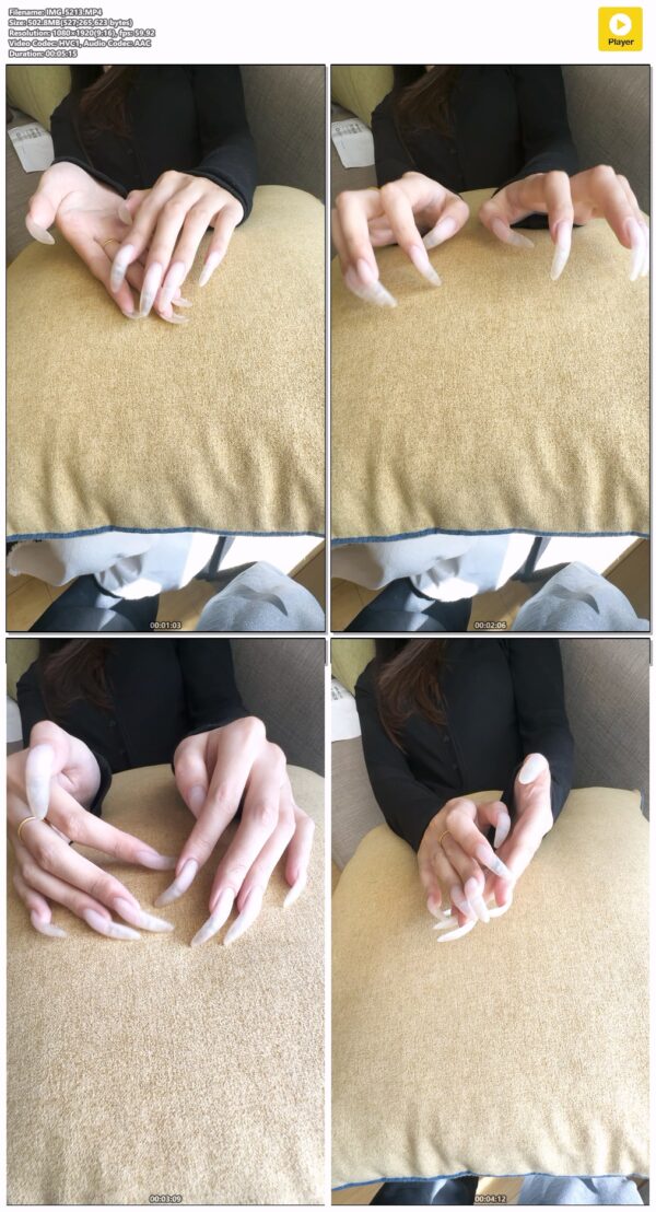 #84 - Scratching Pillow With My Long Natural Bare Nails