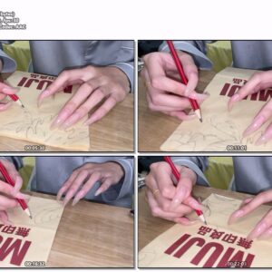 #66 - Slow Motion Writing With Long Nails