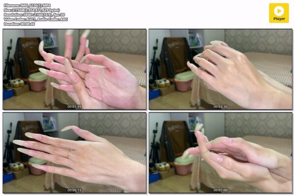 #100 - Long Natural Nails From The Side