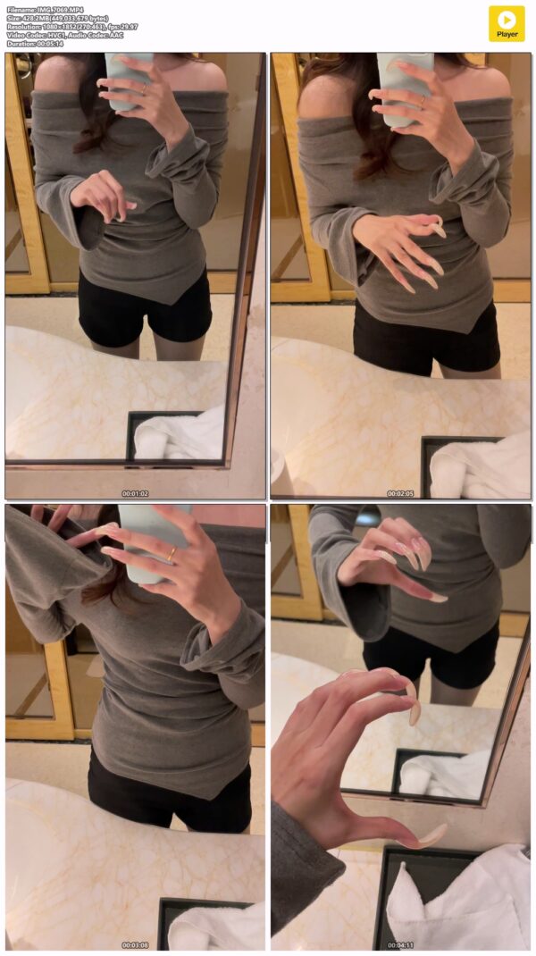 #249 - Recording Long Shiny Nails In Mirror