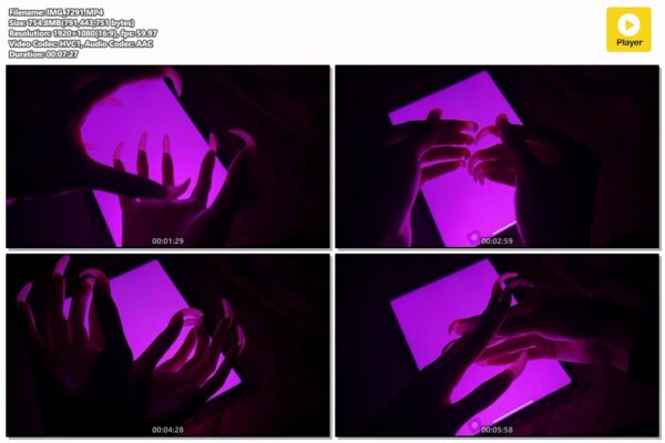 #274 - Purple Light Shining Through Nails