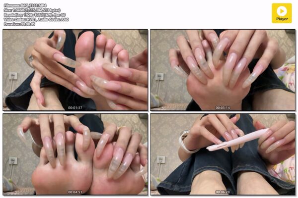 #299 - Close Up Scratching My Soles With Shiny Claws