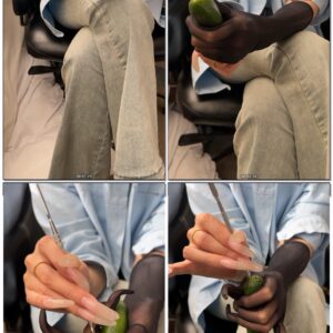 #244 - Long Nails In Glove Playing With Squash