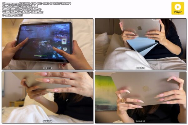 #135 - Playing On Ipad With Long Natural Nails