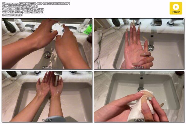 #188 - Washing My Hands And Natural Long Nails