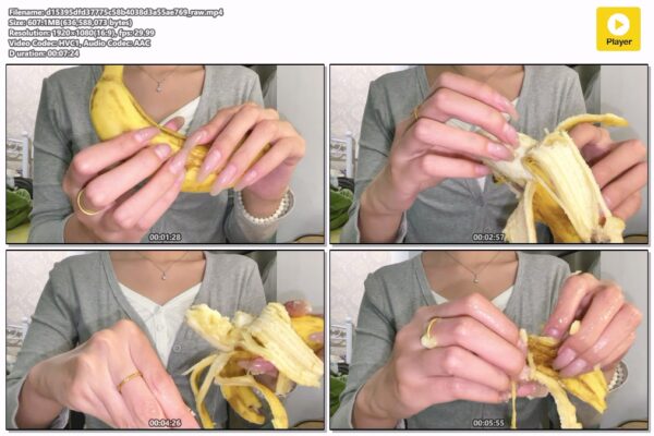 #34 - Long Nail Bed Nails Piercing Banana