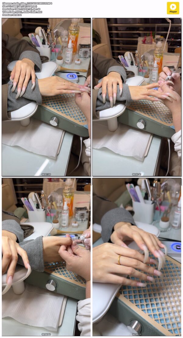 #239 - Long Bare Nails At Manicurist