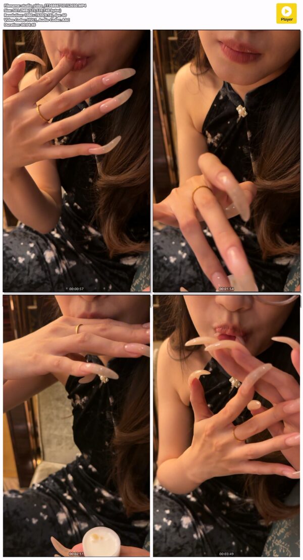 #295 - Eating Yoghurt Using My Long Nails