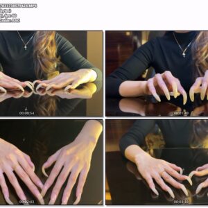 #306 - Long Natural Claws Reflection In Table