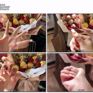 #335 - Clear Natural Nails Showing On Flowers