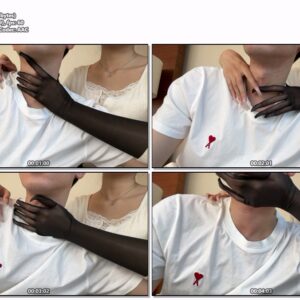#324 - Scratching Neck With Long Nails In Glove