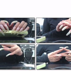 #23 - VR/3D - Showing Long Curved Nails At My Desk