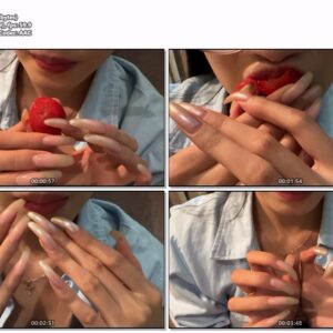 #431 - Close Up Eating Tomato With Natural Nails