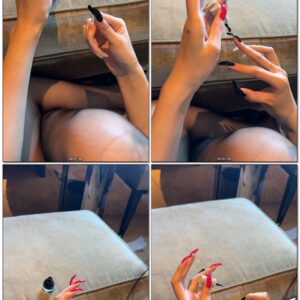 #439 - Painting My Natural Nails Pink And Black