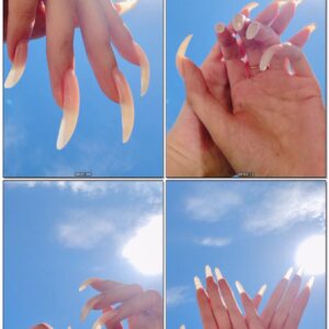 #444 - Bright Outdoor Natural Nails Showing