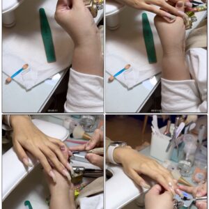 #442 - Clear Polish On Bare Square Nails