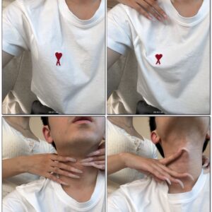 #510 - My Long Natural Nails Scratching His Neck