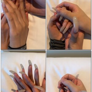 #547 - Man Holding My Natural Long Nails