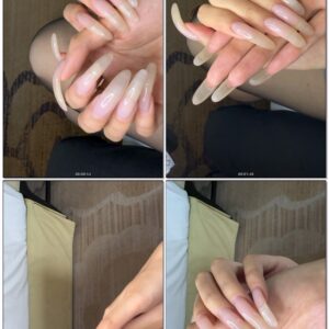 #580 - Bright Close Up Of My Natural Long Nail Beds