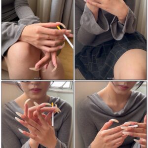 #607 - Posing My Natural Nails While Smoking
