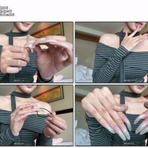 #650 - Cleaning And Posing My Clear Long Nails