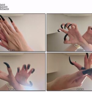#639 - Black Natural Nails Clawing Motions
