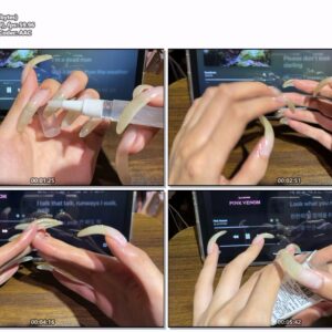 #649 - Cleaning My Long Clear Nail Beds Up Close