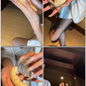#664 - Piercing Banana With Long Shiny Nails
