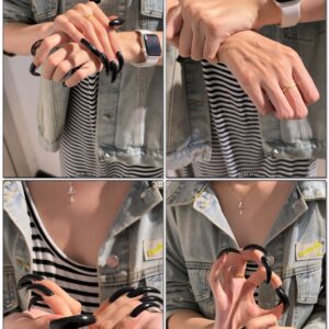 #732 - Casual Black Polish Nail Show
