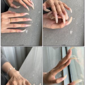 #714 - Tapping With My Long Clear Natural Nails