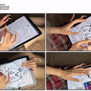#736 - Drawing On Ipad With Long Beautiful Nails