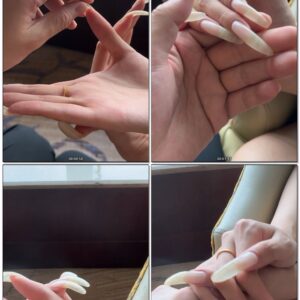 #746 - Fondling My Long Clear Nails In Bright Lighting