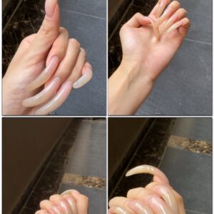 #764 - Close Up Of My Long Natural Nails Outdoors