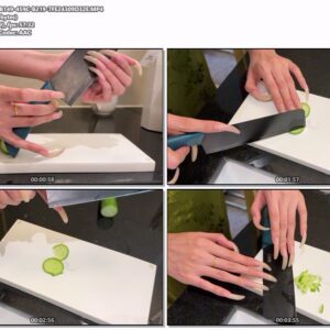 #772 - Cutting Cucumber With My Long Shiny Natural Nails