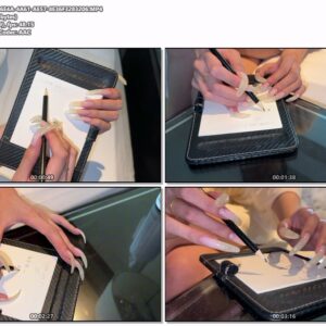 #762 - Writing With Elegant Long Natural Nails