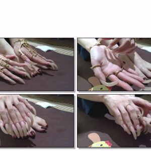 #78 – VR/3D – Posing Long Natural Nails With Painted Toenails