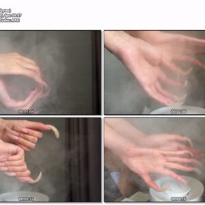 #838 - Hand Motions With My Long Nails Through Steam