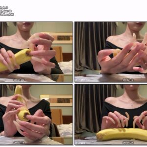 #836 - Piercing Banana With My Long Natural Nails